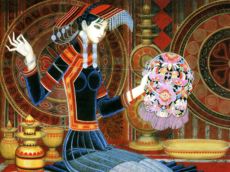 Woman in traditional attire