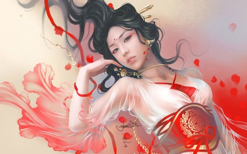 woman in traditional attire