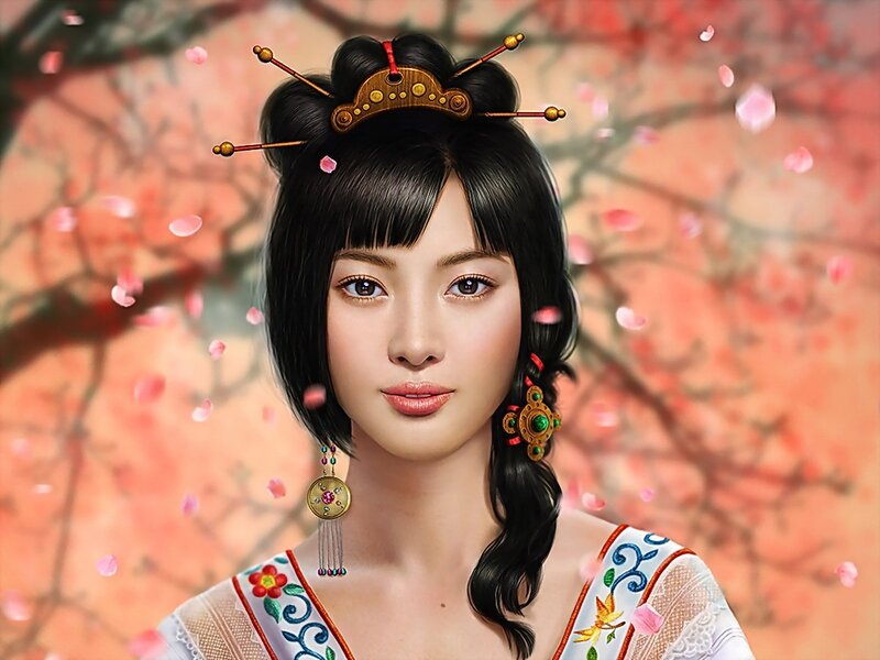 woman in traditional attire
