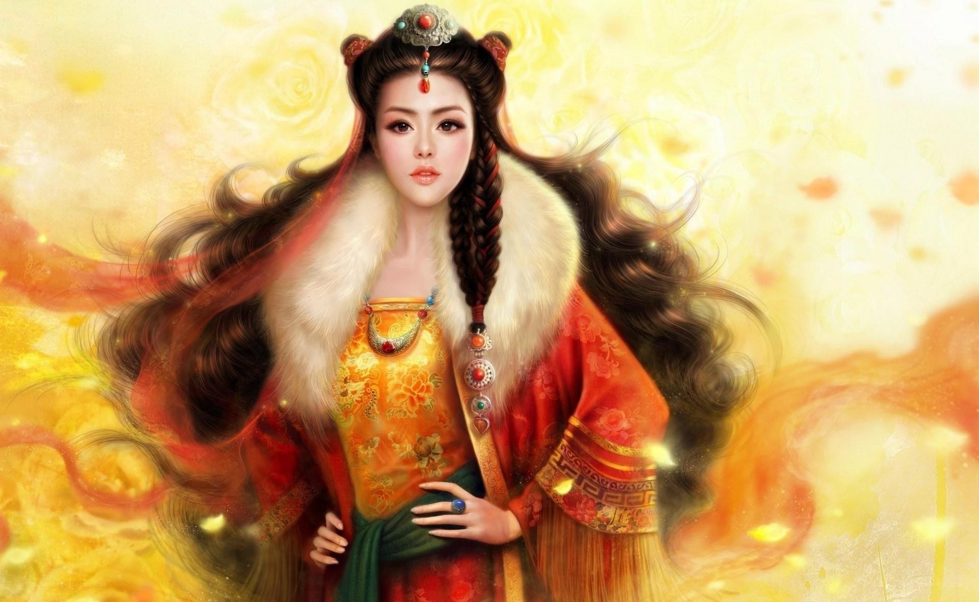 woman in traditional attire