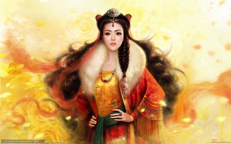 woman in traditional attire