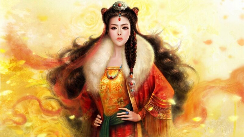 woman in traditional attire