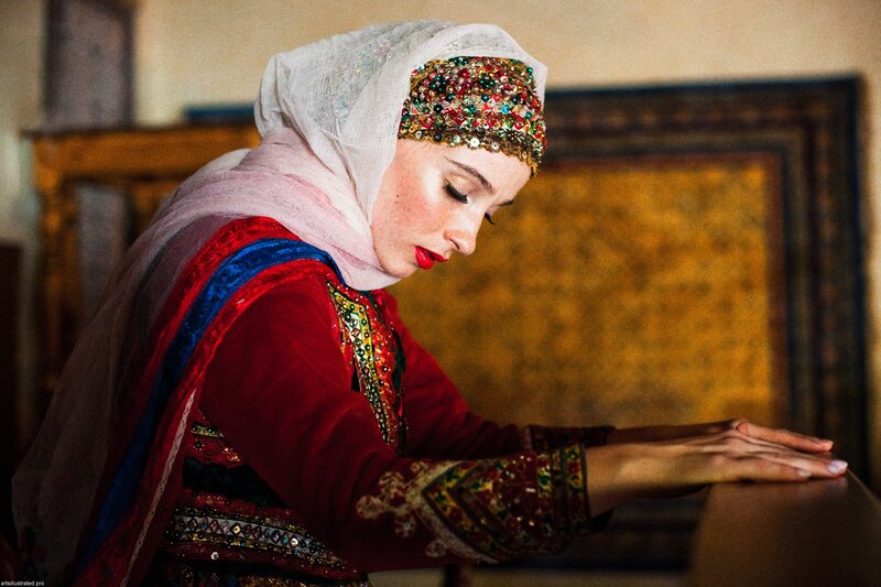 woman in traditional attire