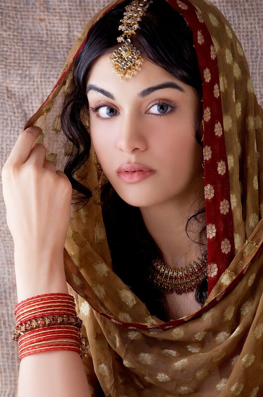 Woman in Traditional Attire — Brown, Dramatic, Photograph
