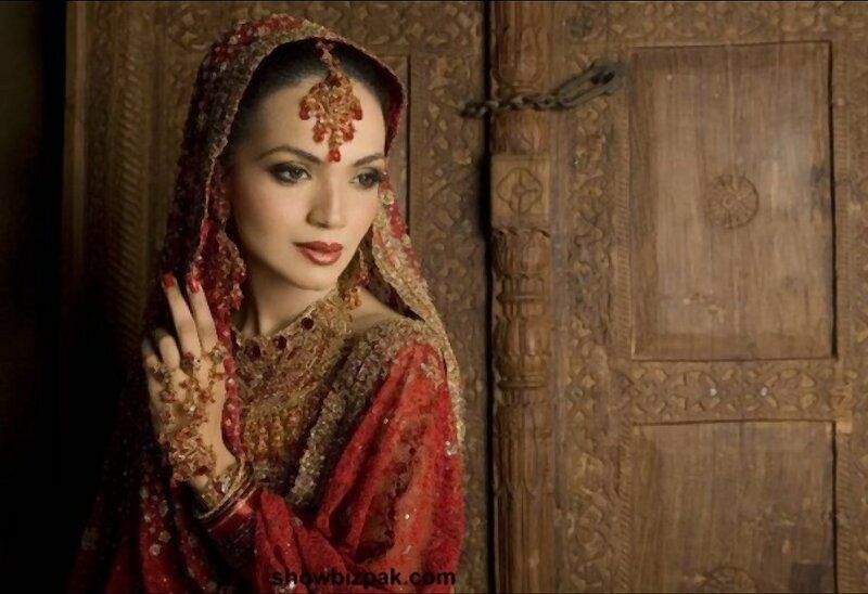 Woman in Traditional Attire — Red