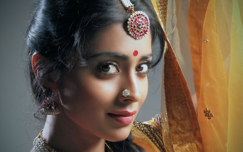 Woman in Traditional Attire — Yellow, Dramatic