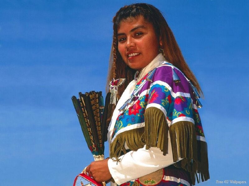 Woman in Traditional Clothing — Blue, Serene, Afternoon