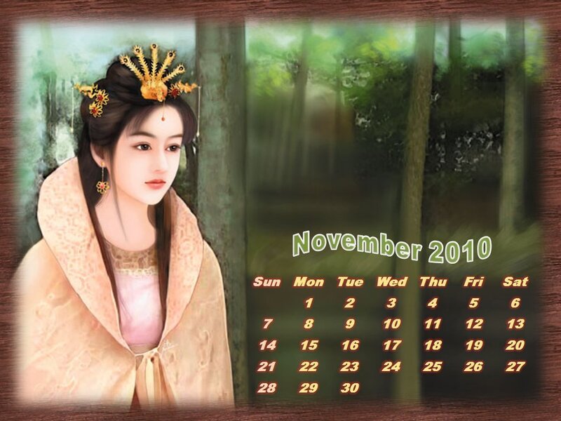 Woman in Traditional Clothing — Green