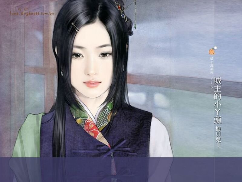 Woman in Traditional Clothing — Purple, Calm
