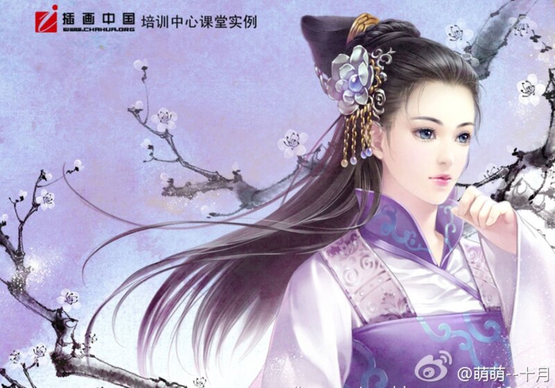 Woman in Traditional Clothing — Purple, Serene, Spring