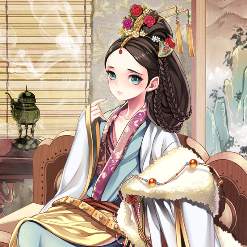 Woman in Traditional Clothing — White, Serene, Anime