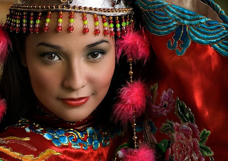 Woman in Traditional Costume — Red