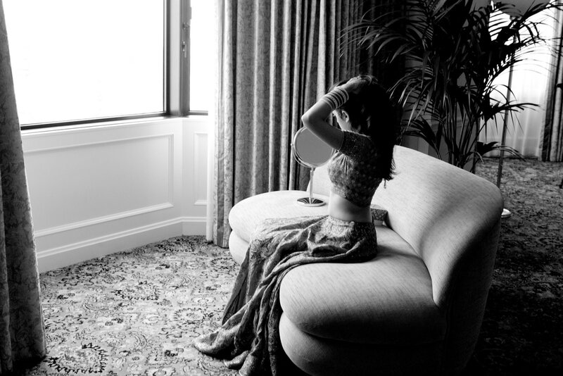 Woman in Traditional Dress — Black, Contemplative, Afternoon