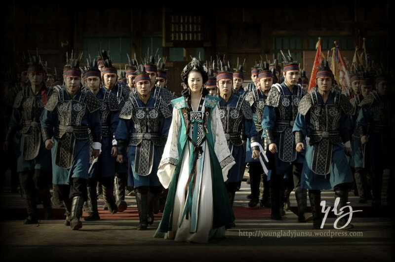Woman in Traditional Dress — Blue, Dramatic, Photograph