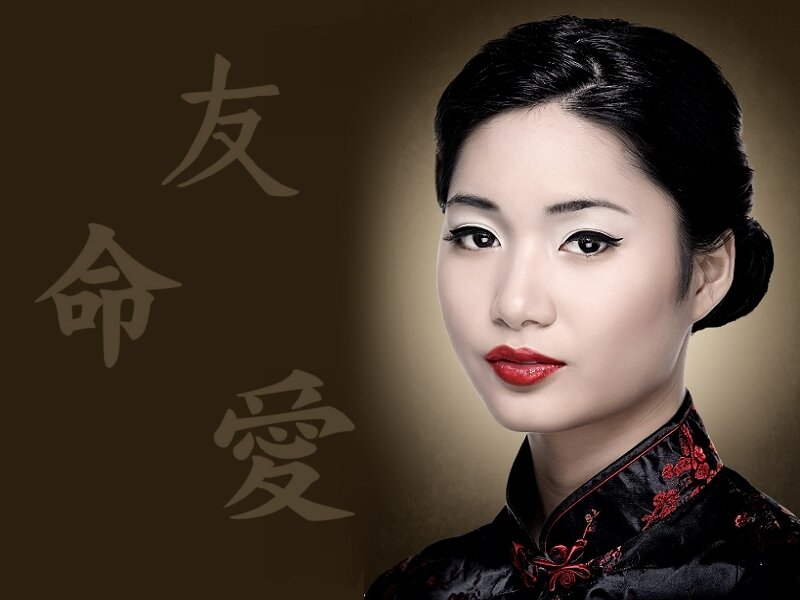 Woman in Traditional Dress — Brown, Dramatic, Photograph