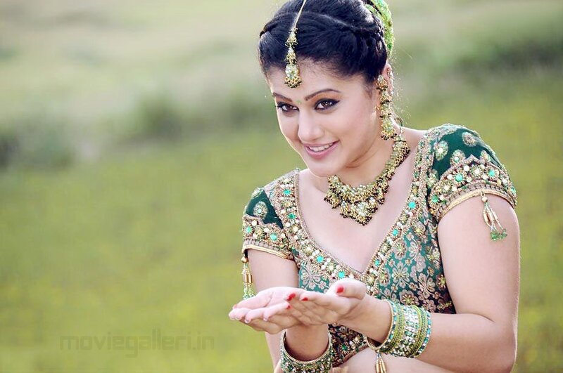 Woman in Traditional Dress — Green, Serene, Afternoon, Photograph, Jewelry