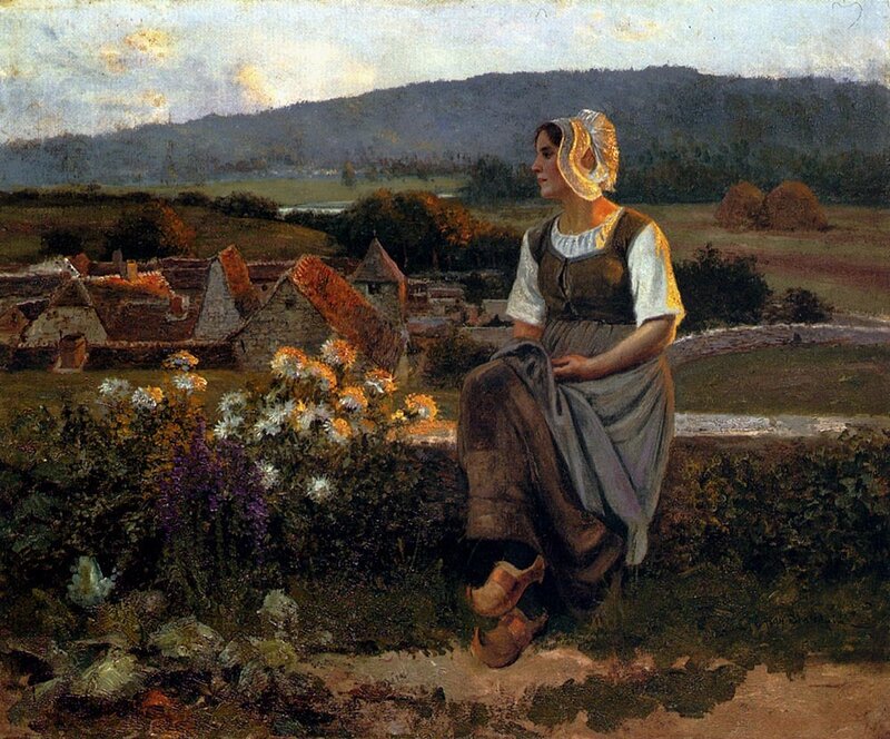 Woman in Traditional Dress — Green, Serene