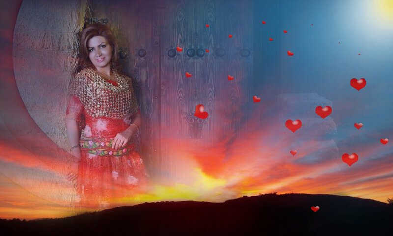 Woman in Traditional Dress — Red, Romantic