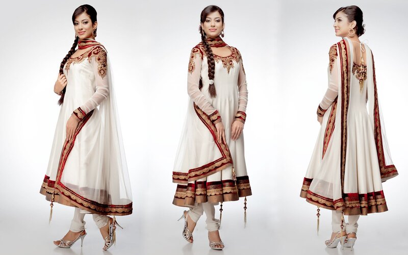 Woman in Traditional Dress — White, Elegant