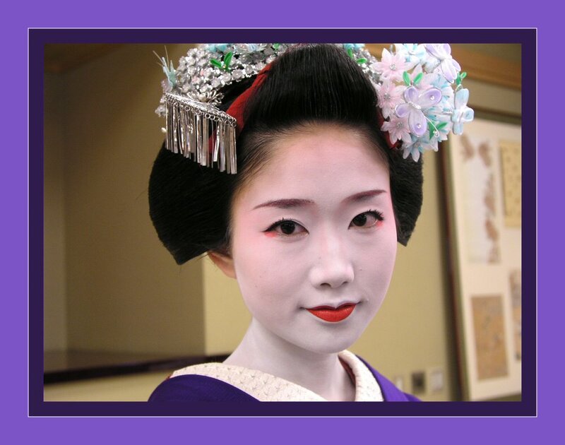 Woman in Traditional Geisha Makeup