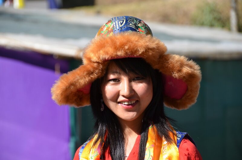 woman in traditional hat