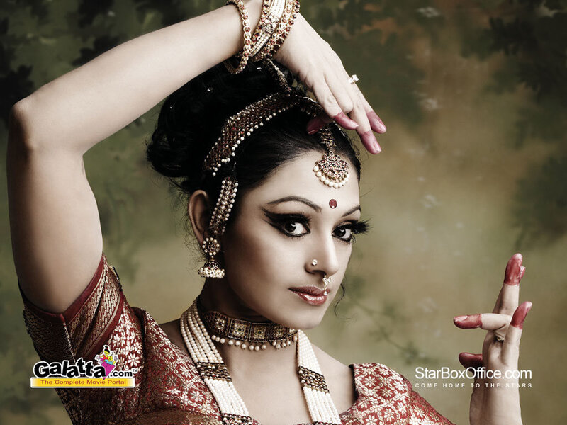 Woman in Traditional Indian Attire — Red, Dramatic
