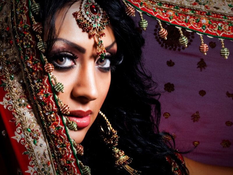 woman in traditional indian bridal attire