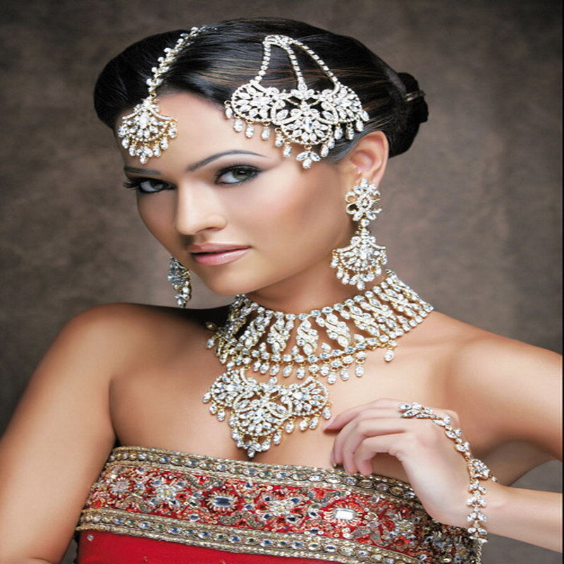 woman in traditional indian jewelry