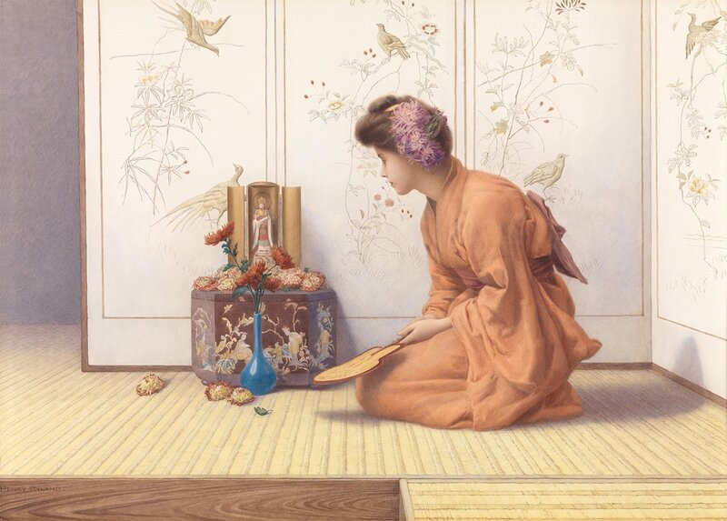 Woman in traditional Japanese attire