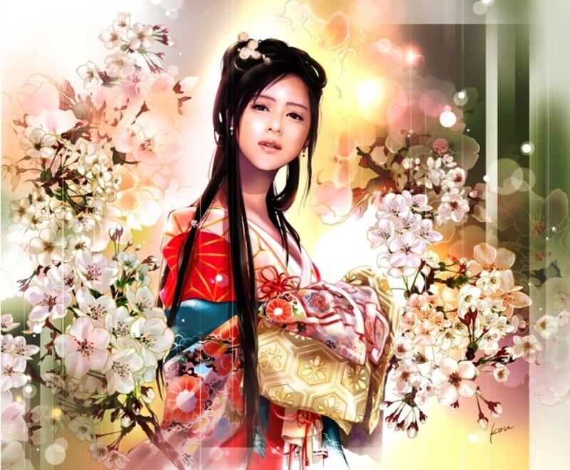 woman in traditional japanese attire