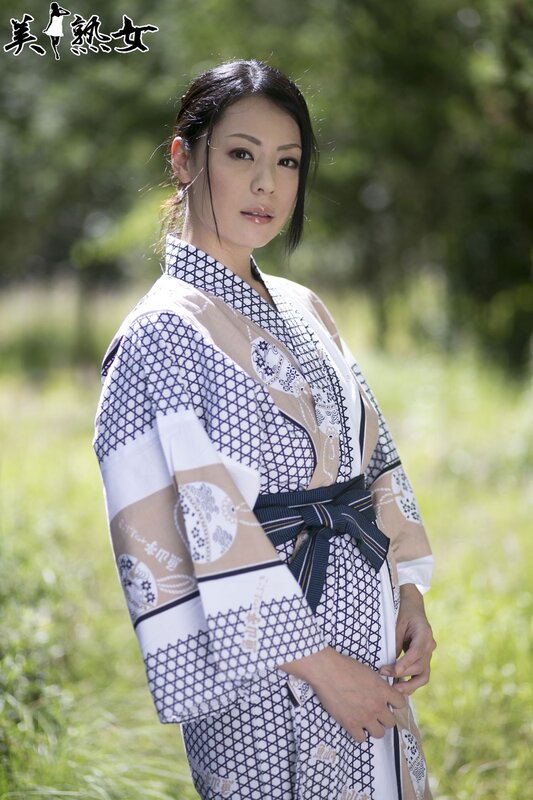 Woman in traditional Japanese kimono