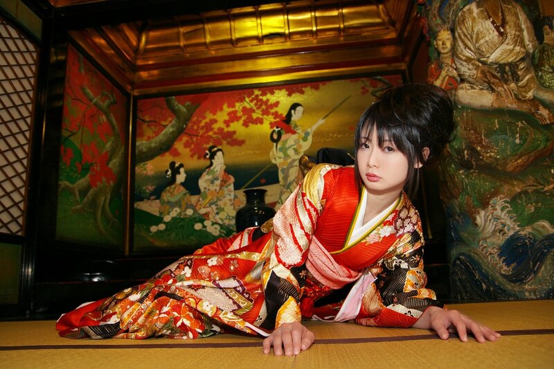 Woman in traditional kimono