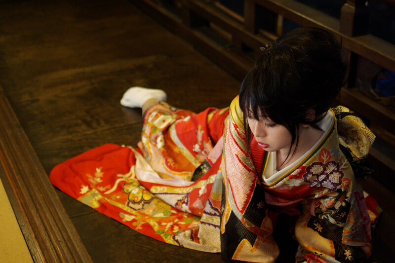 woman in traditional kimono