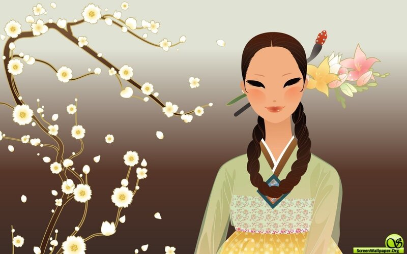 woman in traditional korean dress