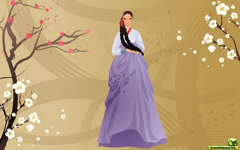 woman in traditional korean dress