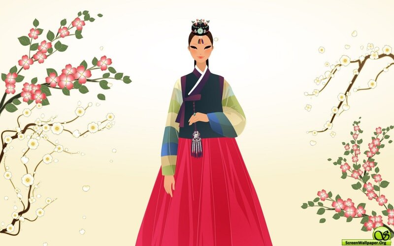 woman in traditional korean dress