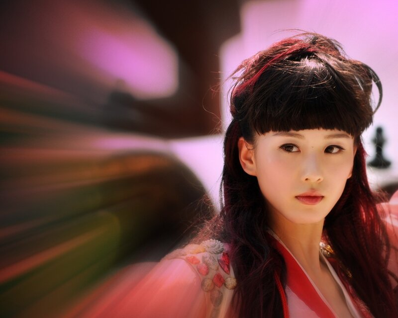 woman in traditional red attire