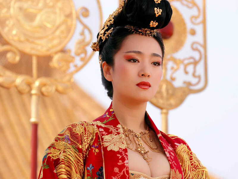 woman in traditional red attire