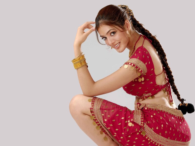 woman in traditional red outfit