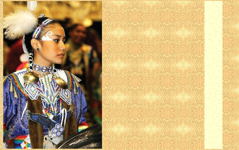 Woman in Traditional Regalia — Blue