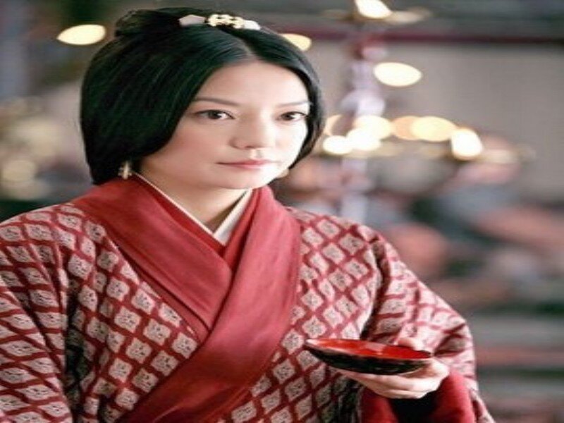 Woman in Traditional Robe — Red