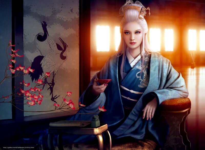 woman in traditional robes