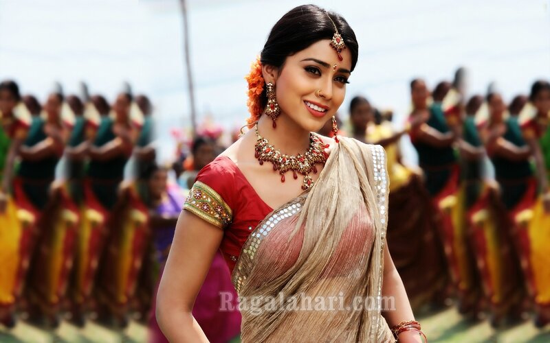 woman in traditional sari smiling