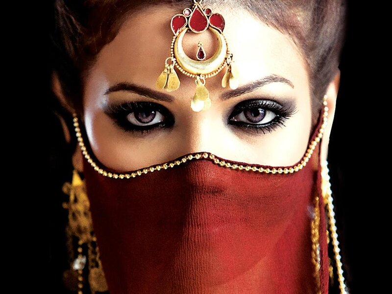 woman in traditional veil