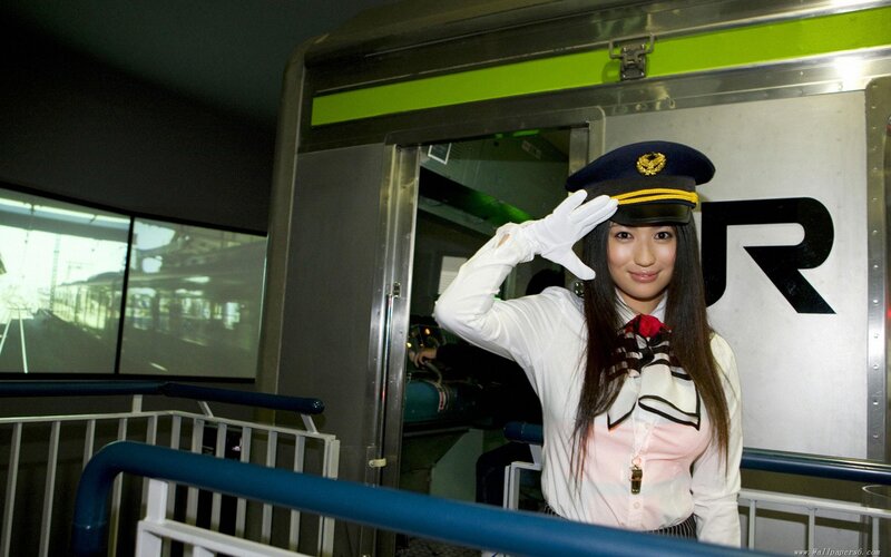 woman in train conductor uniform