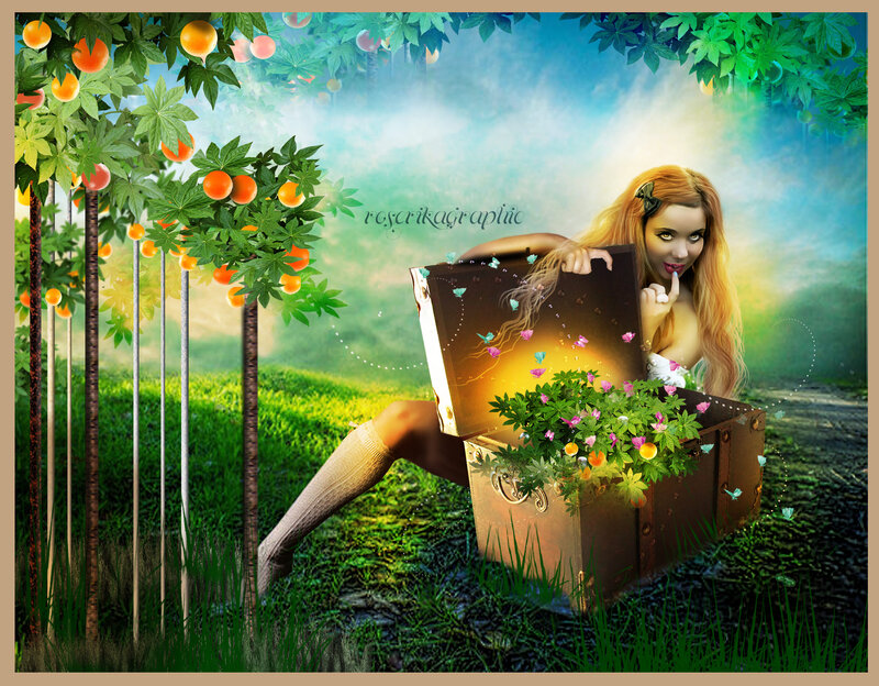 Woman in Treasure Chest