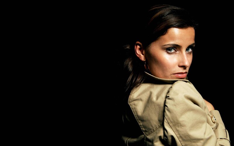woman in trench coat