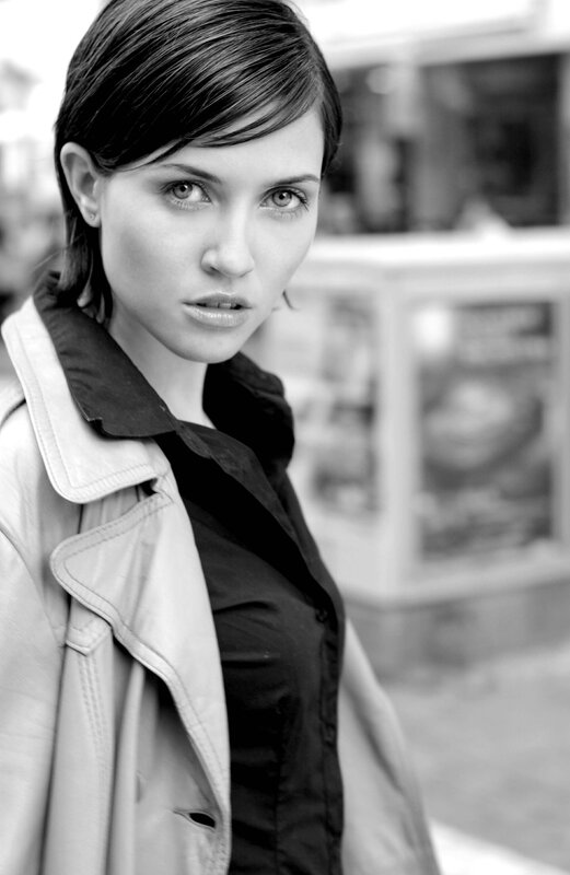 woman in trench coat