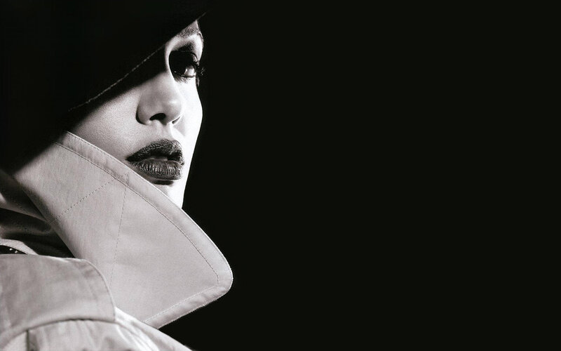 woman in trench coat