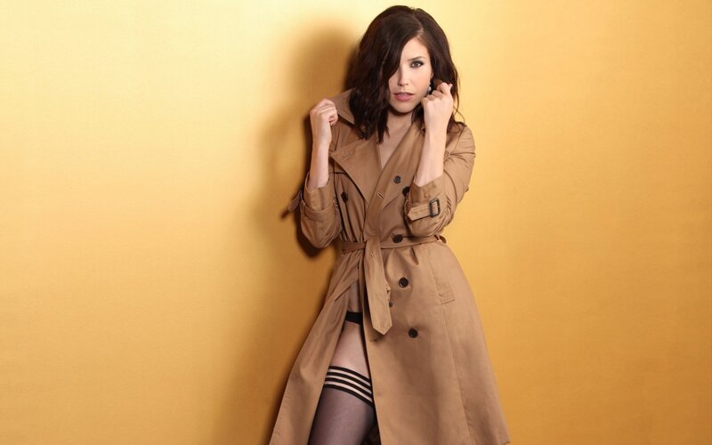 woman in trench coat